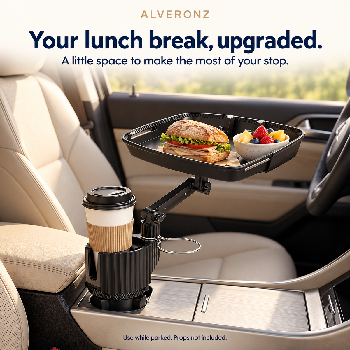 Universal 360° Swivel Car Cup Holder Tray