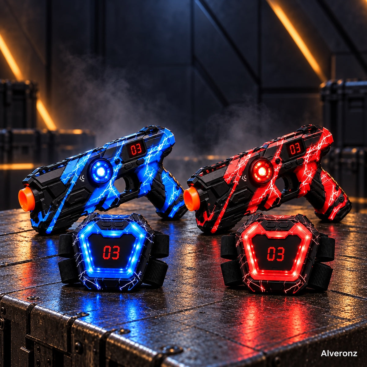 4-Player Laser Tag Set – Rechargeable Indoor Battle Game for Kids & Family