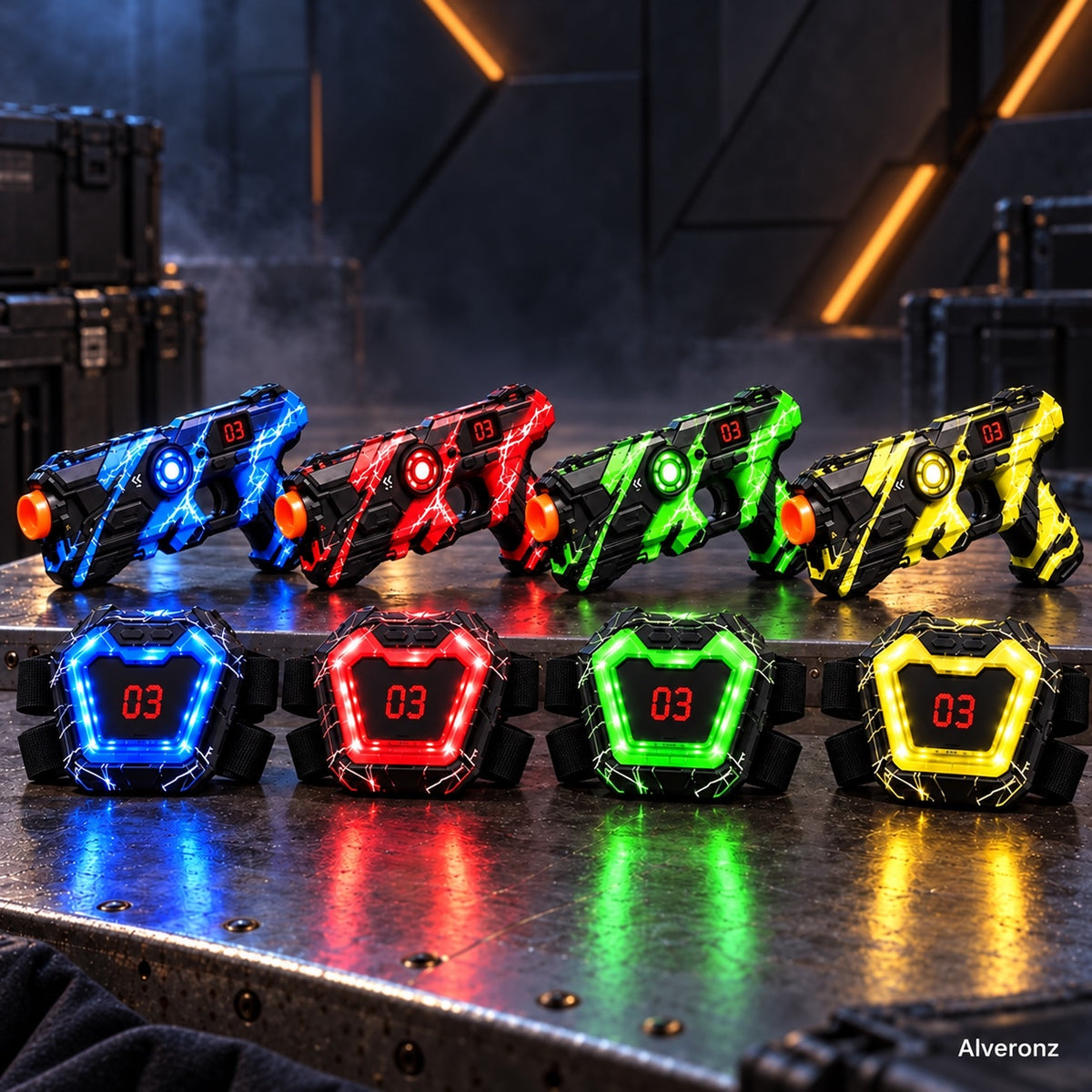 4-Player Laser Tag Set – Rechargeable Indoor Battle Game for Kids & Family
