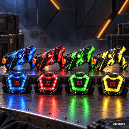 4-Player Laser Tag Set – Rechargeable Indoor Battle Game for Kids & Family
