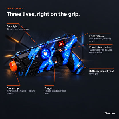 4-Player Laser Tag Set – Rechargeable Indoor Battle Game for Kids & Family