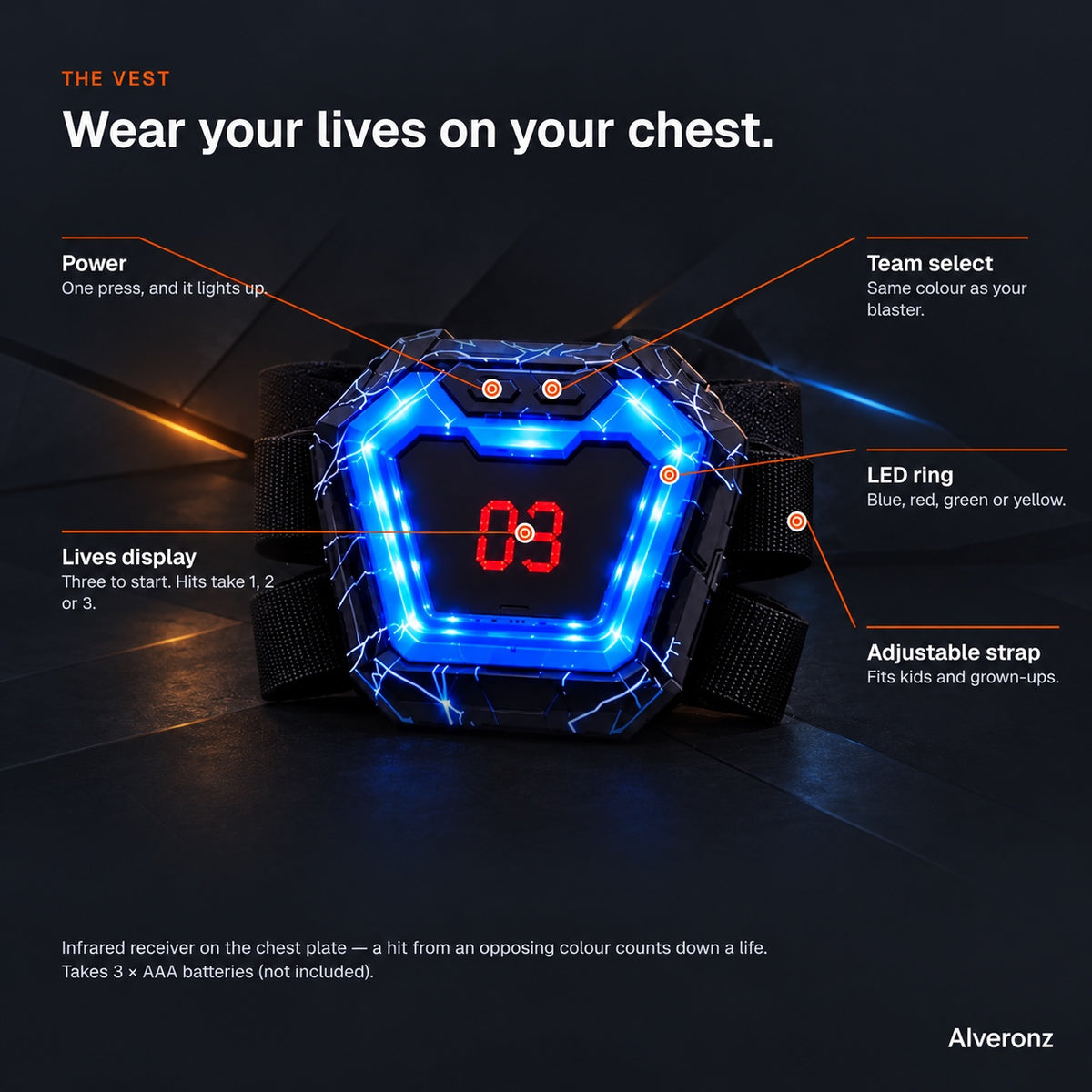 4-Player Laser Tag Set – Rechargeable Indoor Battle Game for Kids & Family