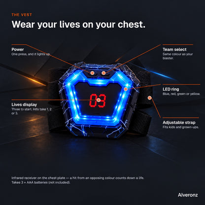 4-Player Laser Tag Set – Rechargeable Indoor Battle Game for Kids & Family