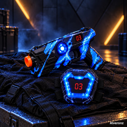 4-Player Laser Tag Set – Rechargeable Indoor Battle Game for Kids & Family