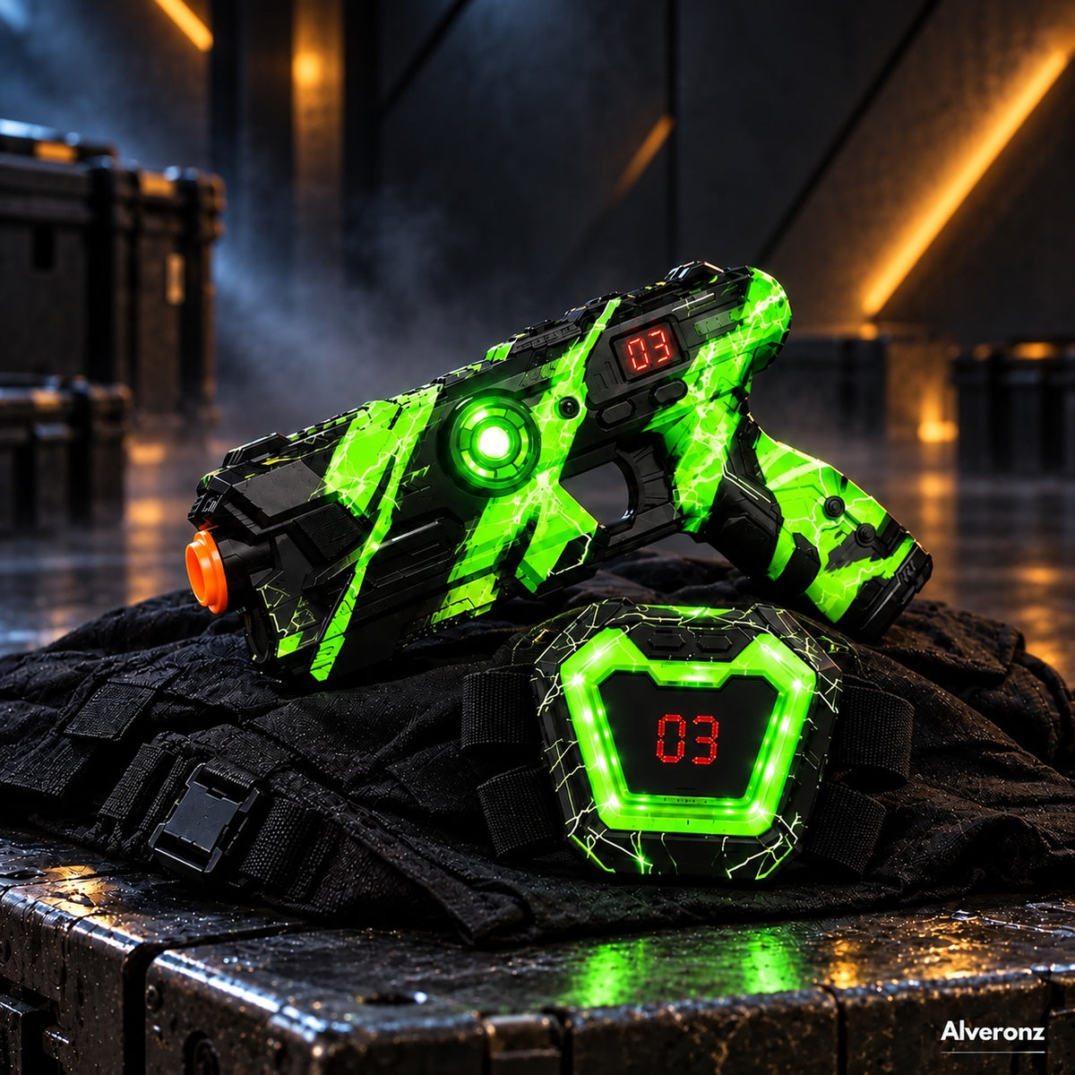 4-Player Laser Tag Set – Rechargeable Indoor Battle Game for Kids & Family