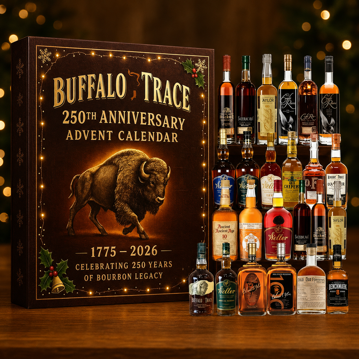 Buffalo Trace style decorative acrylic advent calendar