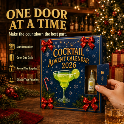 Cocktail style decorative acrylic advent calendar