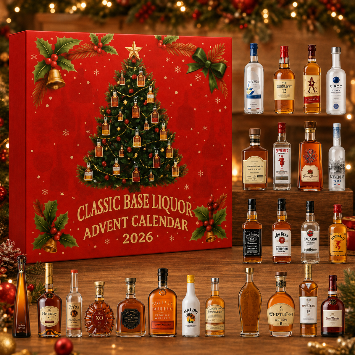 Classic Base Liquor — decorative acrylic calendar reference