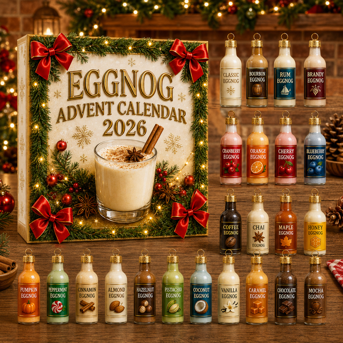 Eggnog Edition — decorative acrylic calendar reference
