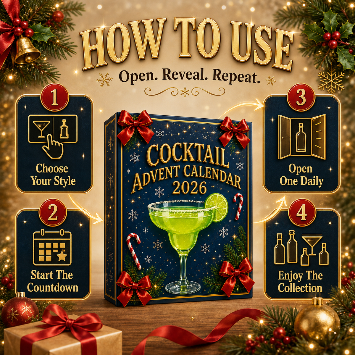 How to use the Christmas advent calendar — decorative acrylic calendar reference