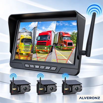 Alveronz-Magnetic Solar Wireless Backup Camera