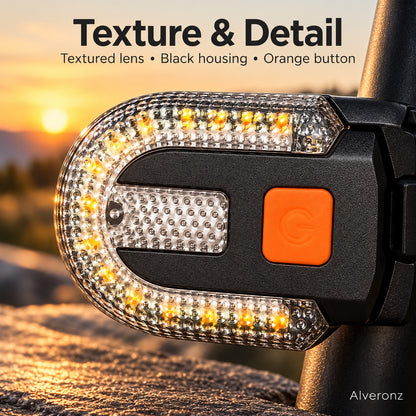 Alveronz-Bicycle Rear Turn Signal Light with Directional Remote