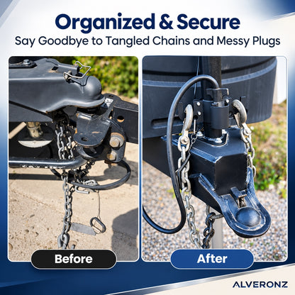 Alveronz-Aluminum Trailer Towing Chain Organizer