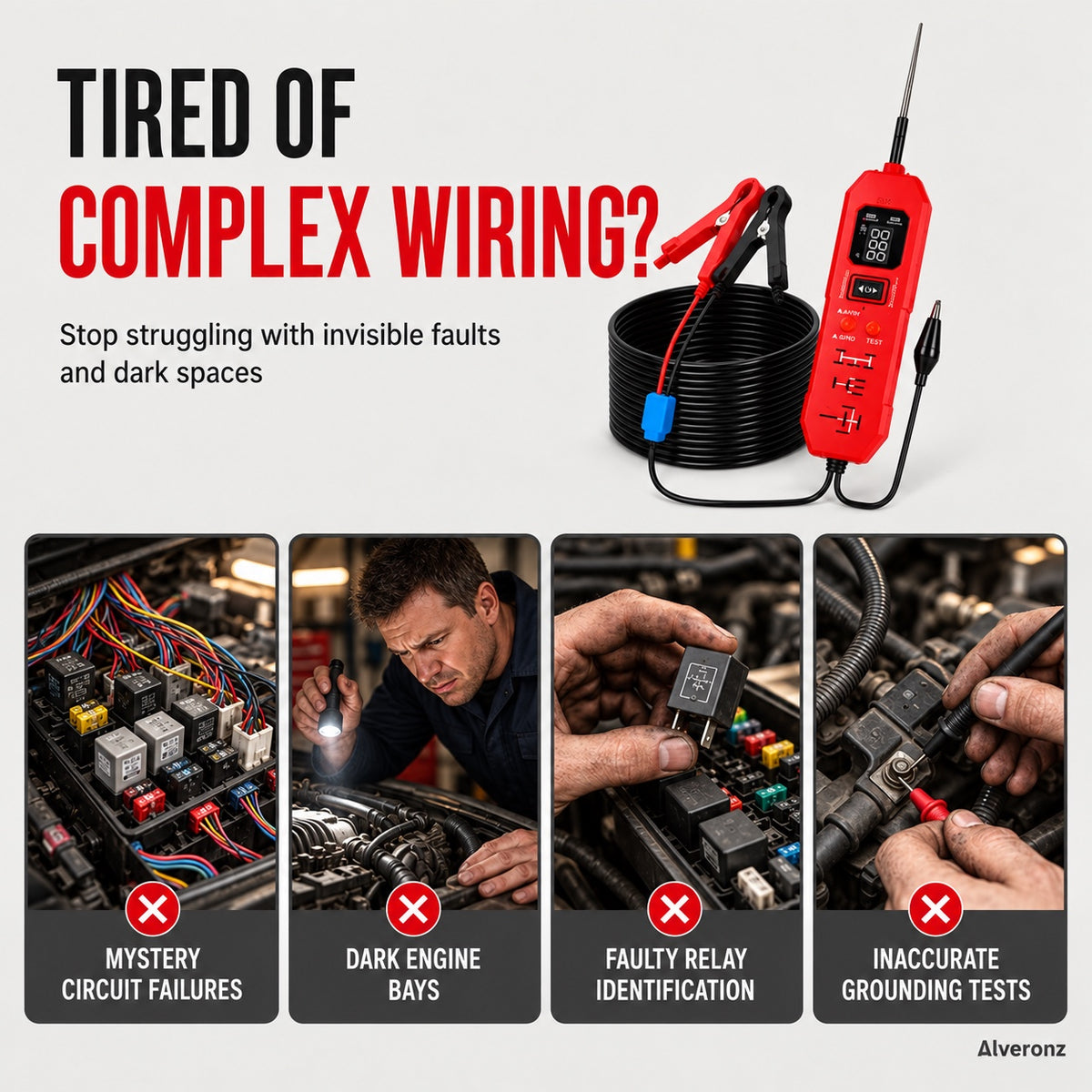 ALEVRONZ-Automotive Circuit Tester with Digital Display