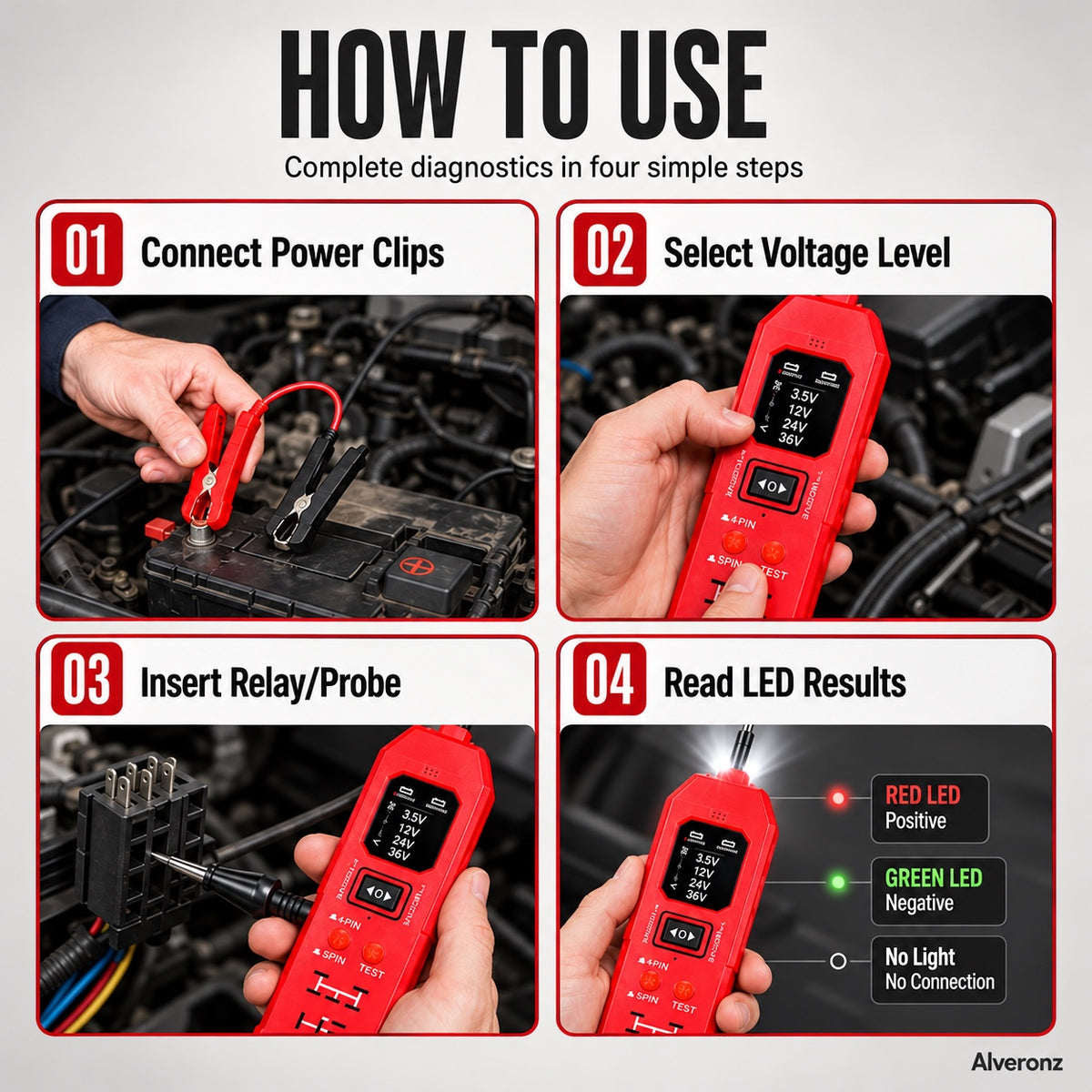 ALEVRONZ-Automotive Circuit Tester with Digital Display