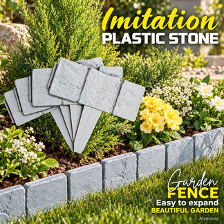 Alveronz-Imitation Stone Garden Fence - DIY Garden Edging Border