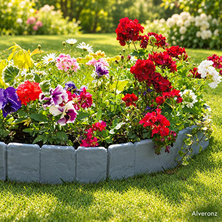 Alveronz-Imitation Stone Garden Fence - DIY Garden Edging Border