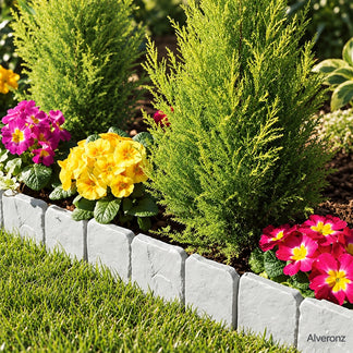 Alveronz-Imitation Stone Garden Fence - DIY Garden Edging Border