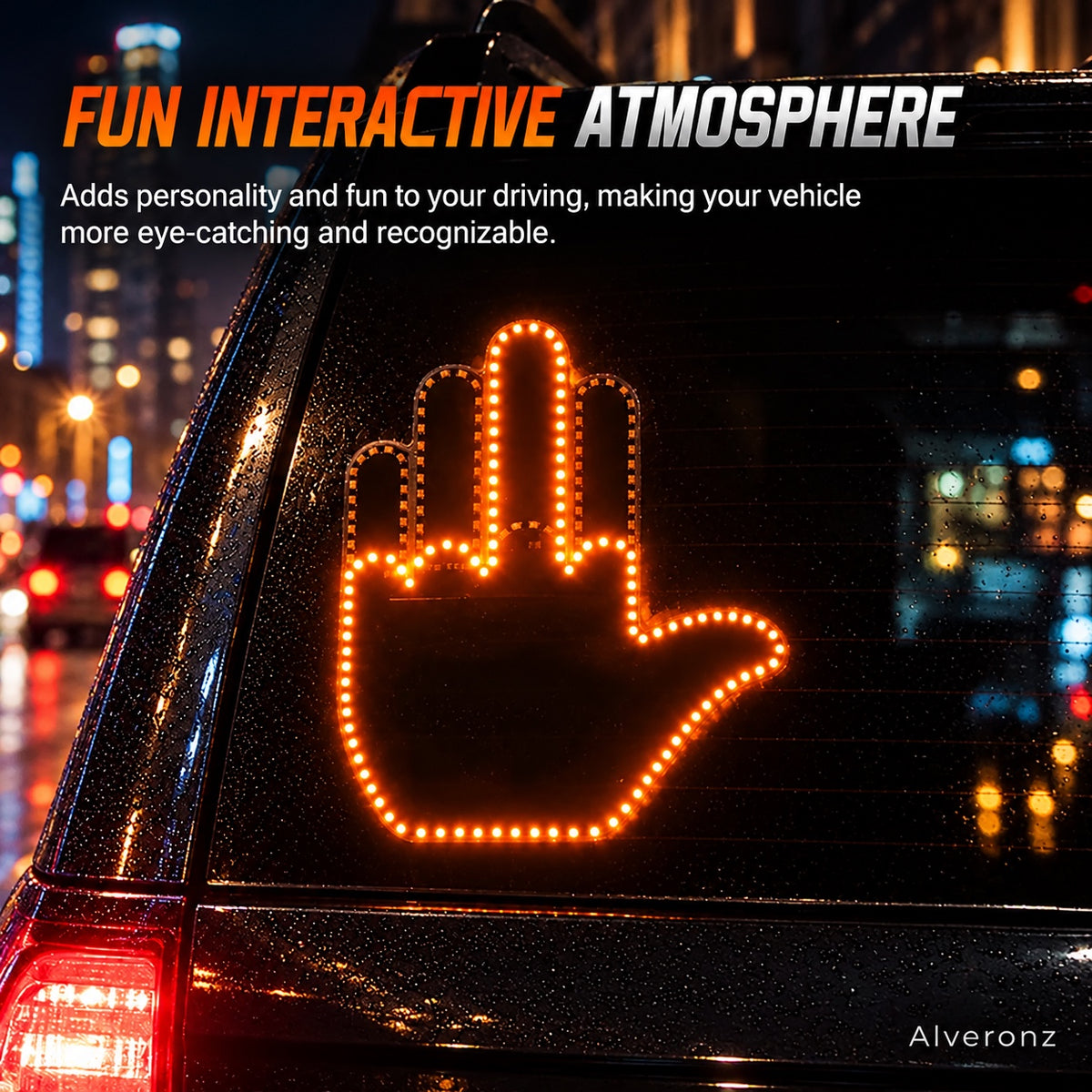 Alveronz-LED Car Finger Sign