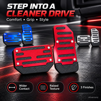 Alveronz-2PCS NonSlip Universal Automatic Foot Brake Gas Cover Pad Pedal Accessories Car