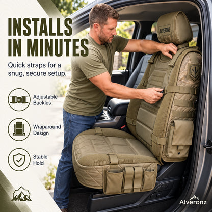 Alveronz-Tactical MOLLE Car Seat Cover Organizer