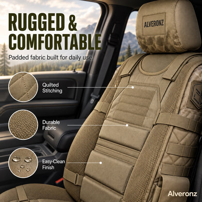 Alveronz-Tactical MOLLE Car Seat Cover Organizer