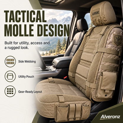 Alveronz-Tactical MOLLE Car Seat Cover Organizer