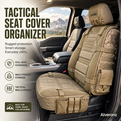 Alveronz-Tactical MOLLE Car Seat Cover Organizer