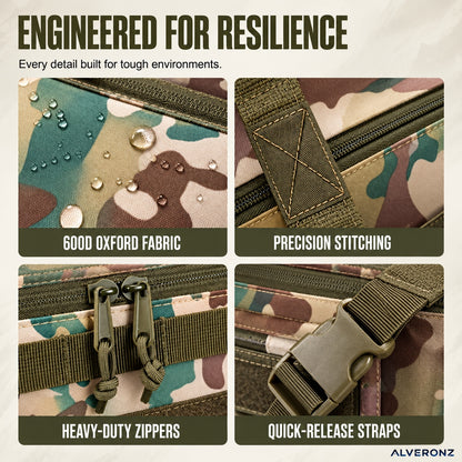 Alveronz-Heavy-Duty Tactical-Style Seat-Back Organizer | MOLLE Webbing for Modular Gear Expansion