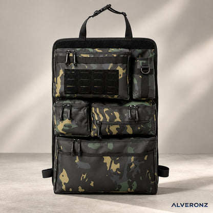 Alveronz-Heavy-Duty Tactical-Style Seat-Back Organizer | MOLLE Webbing for Modular Gear Expansion