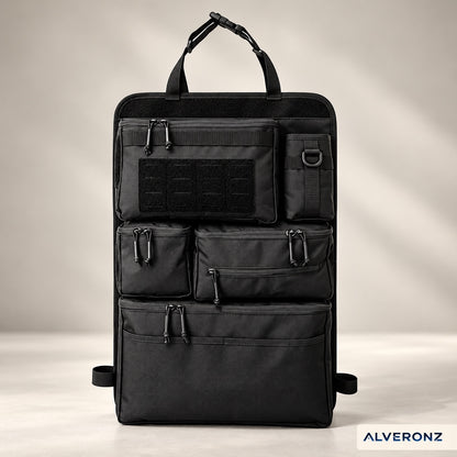 Alveronz-Heavy-Duty Tactical-Style Seat-Back Organizer | MOLLE Webbing for Modular Gear Expansion