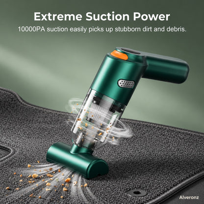 ALVERONZ - Cordless car vacuum – 15000Pa suction, lightweight, long battery life!