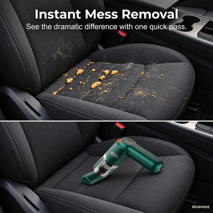 ALVERONZ - Cordless car vacuum – 15000Pa suction, lightweight, long battery life!