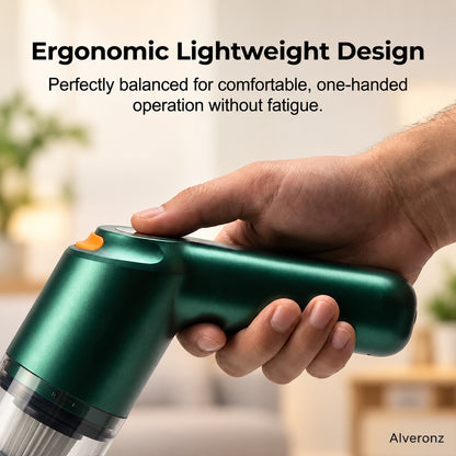 ALVERONZ - Cordless car vacuum – 15000Pa suction, lightweight, long battery life!