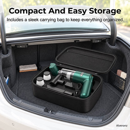 ALVERONZ - Cordless car vacuum – 15000Pa suction, lightweight, long battery life!