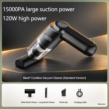 ALVERONZ - Cordless car vacuum – 15000Pa suction, lightweight, long battery life!